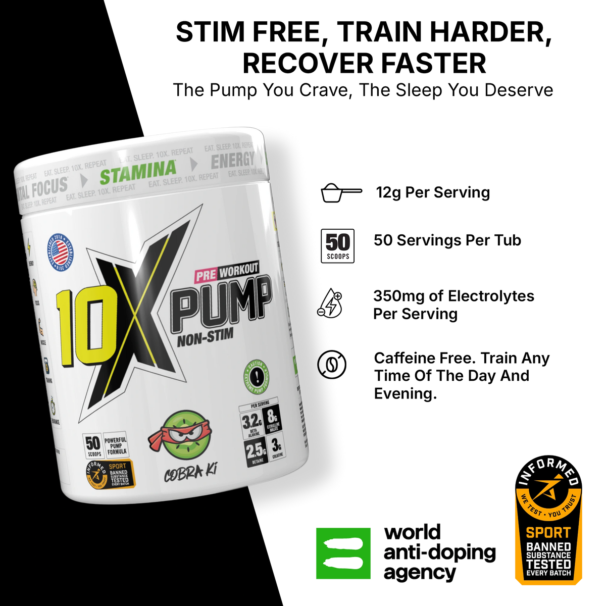 10X STIM + 10X PUMP Pre-workout