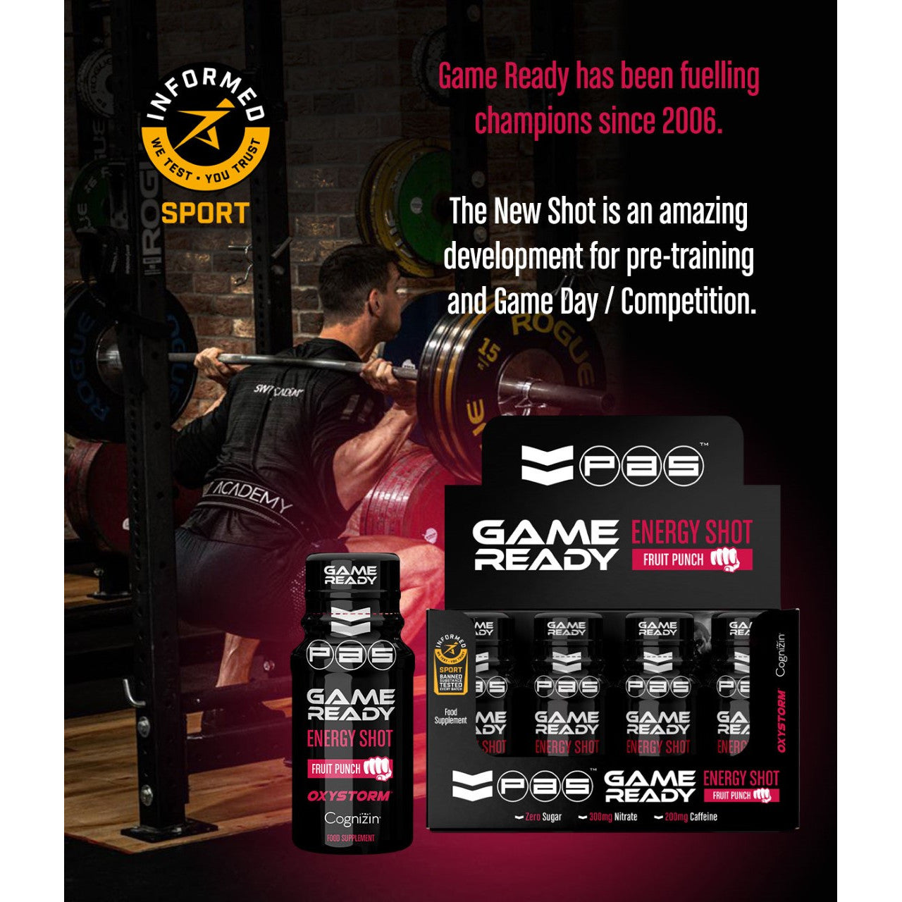 NEW - Game Ready Shot 60ml ( Box of 12)