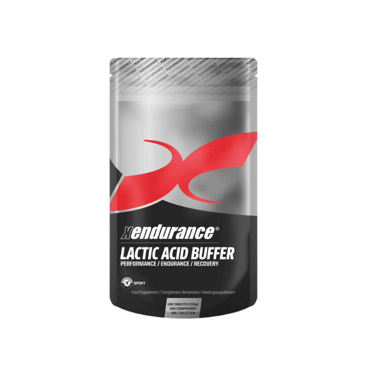 Xendurance Lactic Acid Buffer packaging on a white background