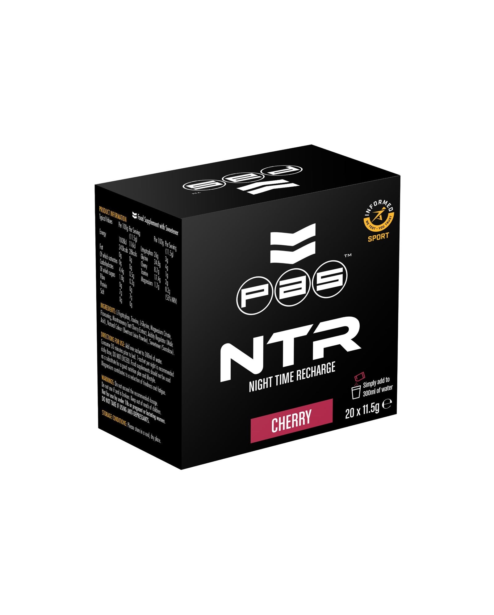 NTR - Night Time Recharge  - Improve Sleep Quality - 20 Sachets